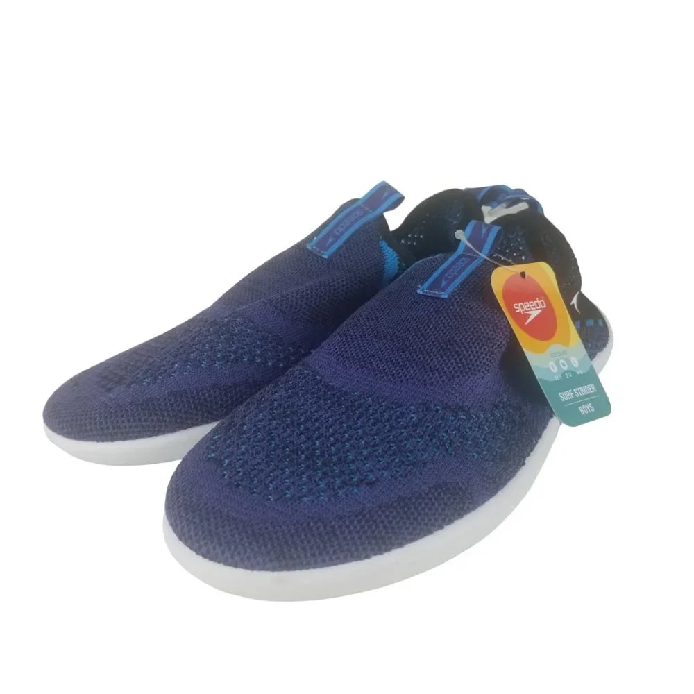 NWT Speedo Surf Strider Boys Sz 4/5 Water Shoes Boys Swim Blue NEW Slip‎ on